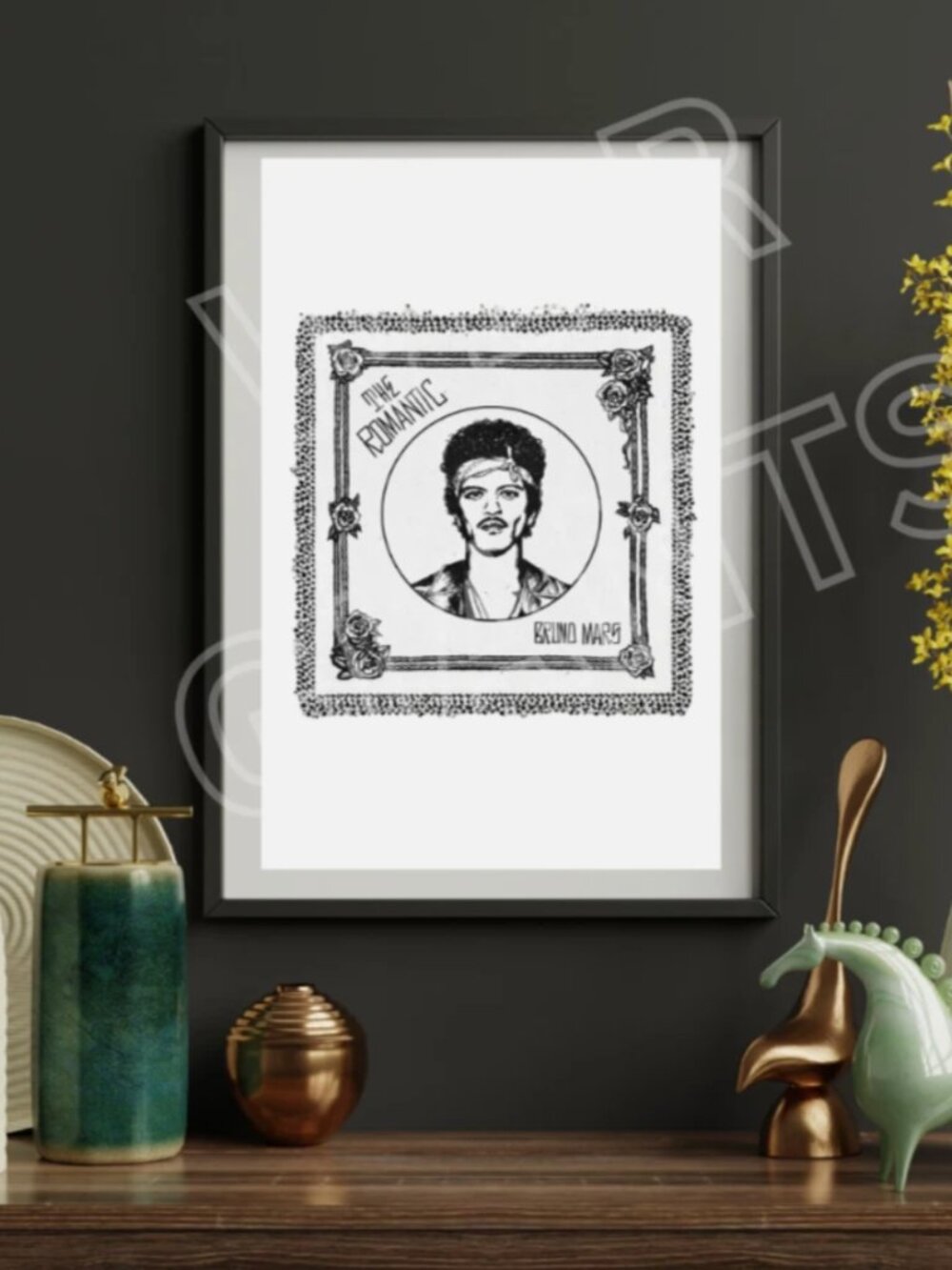 Bruno Mars Album Cover- The Romantic Tour 11x17 Art Poster